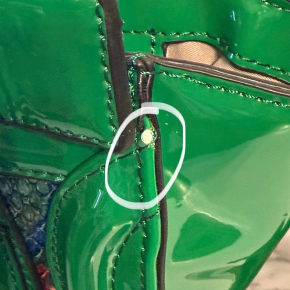 Dasein Women’s Fashion Handbag Patent Leather Snakeskin Hunter Green XL026371 - Picture 5 of 16